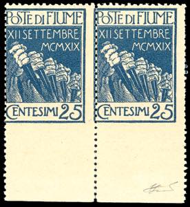 1920 - 25 cent. Legionari, non dentellato in ... 