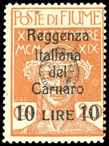 1920 - 10 lire su 20 cent. soprastampato ... 