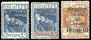 1920 - Soprastampati Reggenza Italiana del ... 