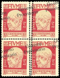 1921 - 10 cent. soprastampato Governo ... 