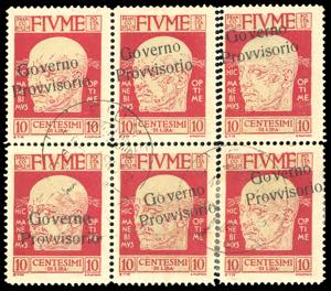 1921 - 10 cent. soprastampato Governo ... 