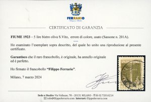 1923 - 5 lire bistro oliva S.Vito, ... 