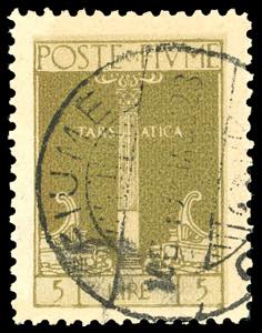 1923 - 5 lire bistro oliva S.Vito, errore di ... 