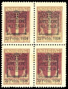 1924 - 2 lire bruno carminio soprastampato ... 