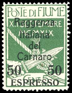1920 - 50 cent. su 5 cent. soprastampato ... 