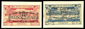 1924 - 60 cent. e 2 lire soprastampati ... 