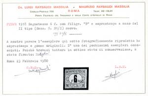 1918/19 - 6 f. filigrana B, ... 