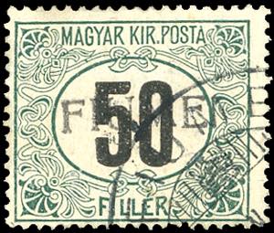 1918/19 - 50 f., filigrana A, soprastampa a ... 