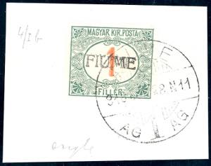 1918/19 - 1 f. cifre rosse, soprastampa a ... 