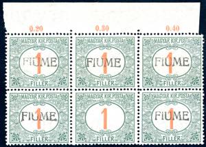 1918/19 - 1 f. cifre rosse, soprastampa a ... 