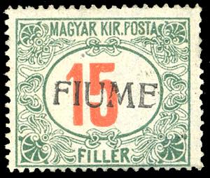 1918/19 - 15 f. cifre rosse, soprastampa a ... 