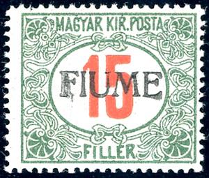 1918/19 - 15 f. cifre rosse, soprastampa a ... 