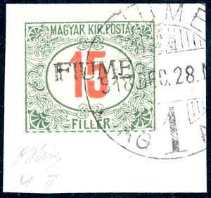 1918/19 - 15 f. cifre rosse, soprastampa a ... 