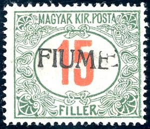 1918/19 - 15 f. cifre rosse, soprastampa a ... 