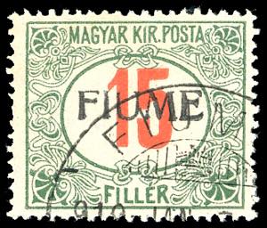 1918/19 - 15 f. cifre rosse, soprastampa a ... 