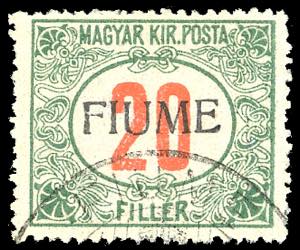 1918/19 - 20 f. cifre rosse, soprastampa a ... 