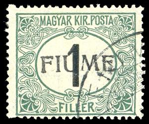 1918/19 - 1 f. verde e nero, soprastampa a ... 