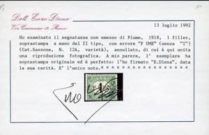 1918/19 - 1 f. verde e nero, ... 