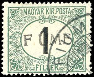 1918/19 - 1 f. verde e nero, soprastampa a ... 