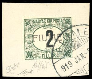 1918/19 - 1 f. verde e nero, soprastampa a ... 