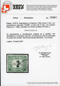 1918/19 - 1 f. verde e nero, ... 