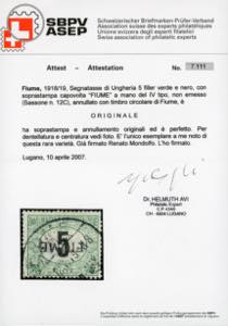 1918/19 - 5 f. verde e nero, ... 