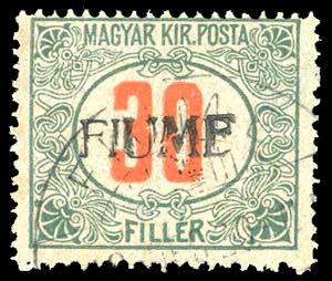 1918/19 - 30 f. cifre rosse, doppia ... 