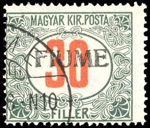 1918/19 - 30 f. cifre rosse, doppia ... 