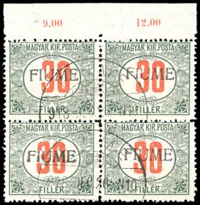 1918/19 - 30 f. cifre rosse, soprastampa a ... 