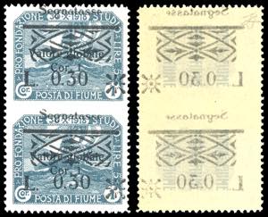 1921 - 0,30 lire su 1 cor. soprastampato, ... 