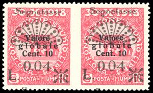 1921 - 0,04 lire su 10 cent. soprastampato, ... 