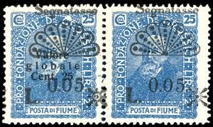 1921 - 0,05 lire su 25 cent. soprastampato, ... 