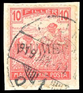 1918 - 10 f. carminio Mietitori, soprastampa ... 