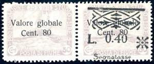 1921 - 0,40 lire su 80 cent. soprastampato, ... 