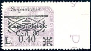 1921 - 0,40 lire su 80 cent. soprastampato, ... 