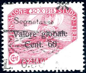 1921 - 0,50 lire su 60 cent. soprastampato, ... 