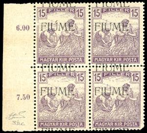 1918 - 15 f. Mietitori, soprastampa a ... 