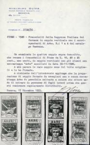 1920 - Soprastampati in caratteri ... 