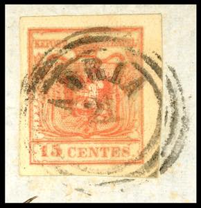 1856 - 20 cent. rosso vermiglio, ... 