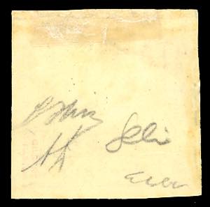 1859 - 1 kr. nero (2), gomma ... 