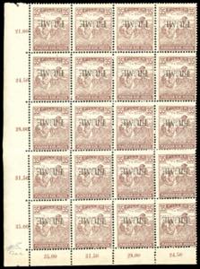 1918 - 35 f. Mietitori, soprastampa a ... 