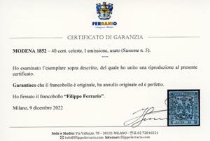 1852 - I primi cinque valori, ... 