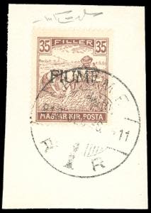 1918 - 35 f. Mietitori,  soprastampa a mano ... 