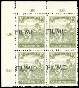 1918 - 40 f. Mietitori, soprastampa a ... 