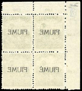 1918 - 10 f. Mietitori, soprastampa a ... 