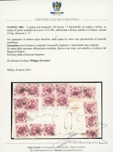 1861 - 2 grana rosa brunastro, III ... 