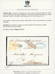 1858 - 20 grana rosa brunastro, I ... 