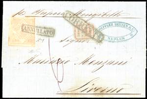 1858 - 20 grana rosa brunastro, I tavola ... 