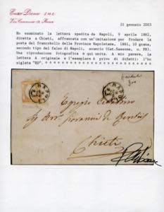 1862 - 10 grana arancio, falso per ... 