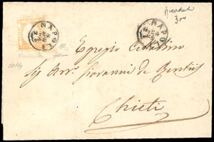 1862 - 10 grana arancio, falso per posta del ... 